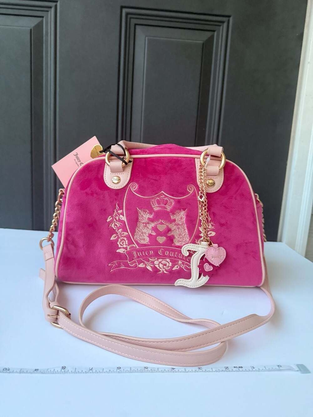 NWT Juicy Couture Raspberry Tart New Love Chapter Satchel Handbag Crossbody